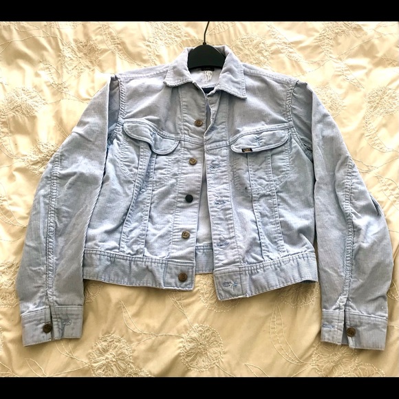 Vintage small Lee light blue corduroy jacket. Made in Belgium. - Picture 3 of 3